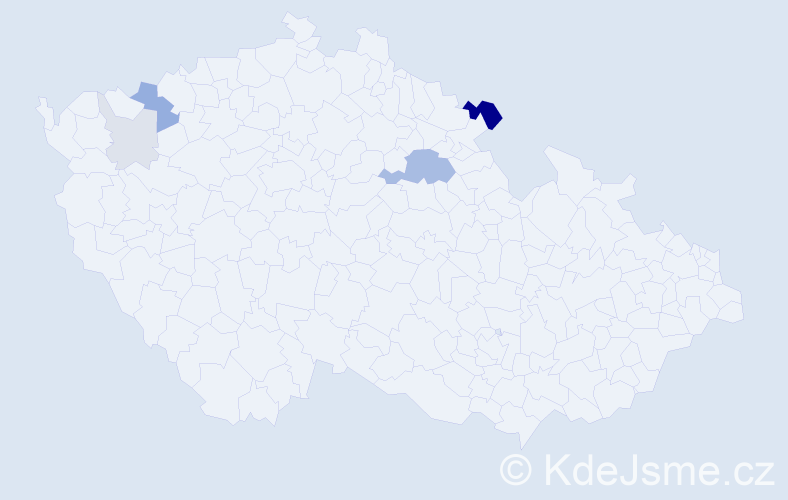 Příjmení: 'Bitvarová', počet výskytů 31 v celé ČR