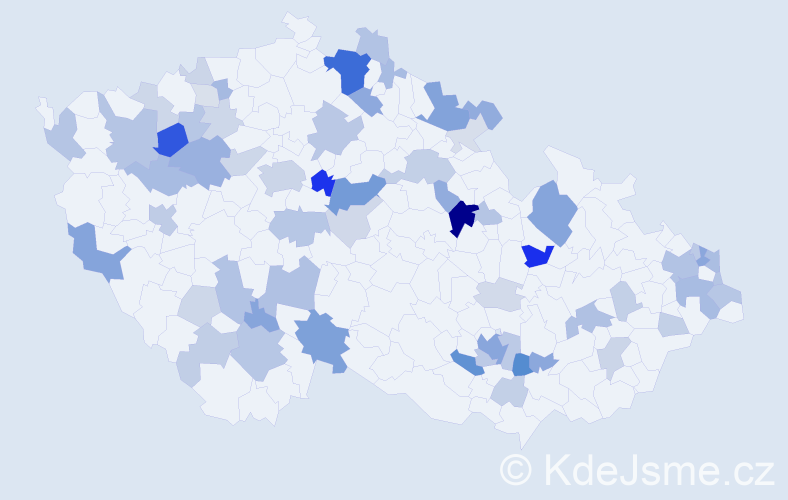 Příjmení: 'Farkas', počet výskytů 185 v celé ČR