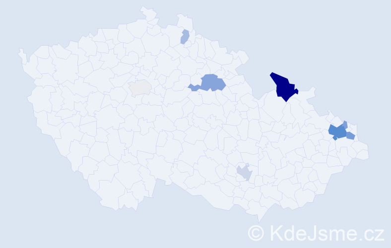 Příjmení: 'Chlapek', počet výskytů 27 v celé ČR