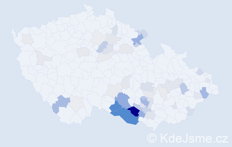 Příjmení: 'Polická', počet výskytů 172 v celé ČR