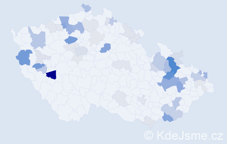 Příjmení: 'Hulínová', počet výskytů 137 v celé ČR