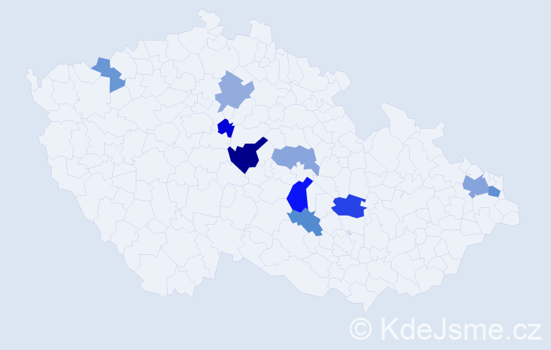 Příjmení: 'Renáčová', počet výskytů 17 v celé ČR