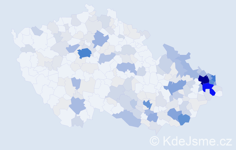 Příjmení: 'Kolek', počet výskytů 758 v celé ČR