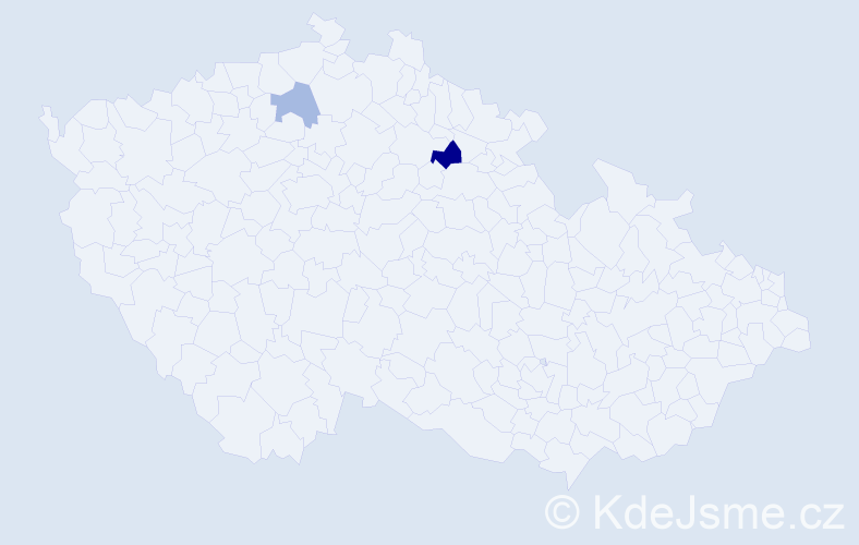 Příjmení: 'Homoliaková', počet výskytů 3 v celé ČR