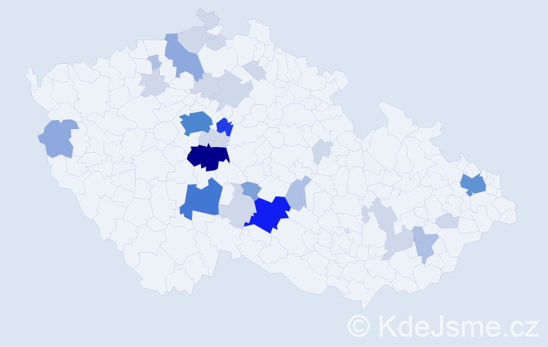 Příjmení: 'Páša', počet výskytů 91 v celé ČR