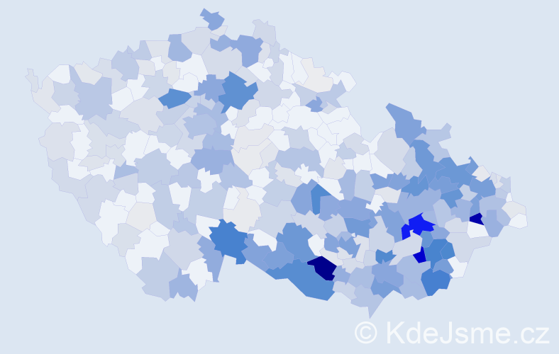 Příjmení: 'Kašpárková', počet výskytů 1521 v celé ČR