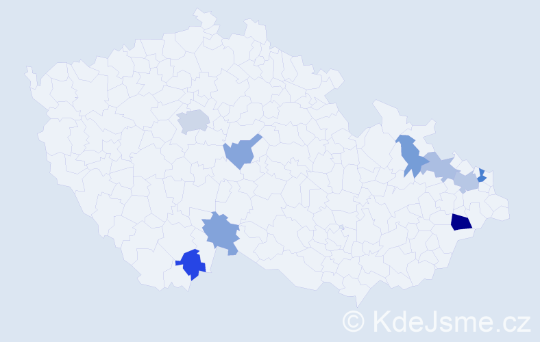 Příjmení: 'Glamoš', počet výskytů 16 v celé ČR