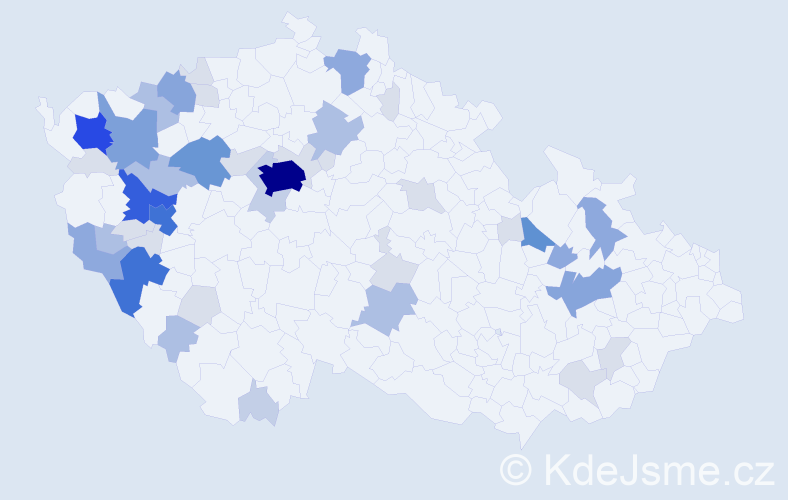 Příjmení: 'Steidlová', počet výskytů 159 v celé ČR