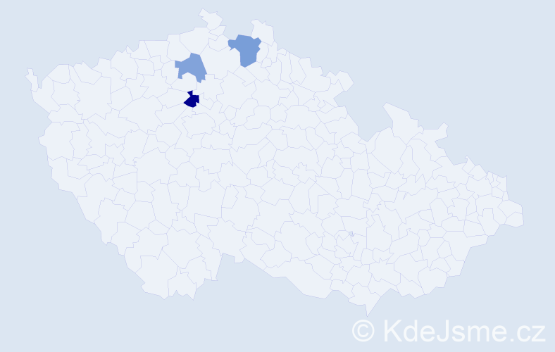 Příjmení: 'Popadyč', počet výskytů 5 v celé ČR
