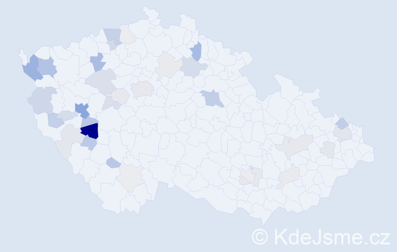 Příjmení: 'Kalabza', počet výskytů 108 v celé ČR