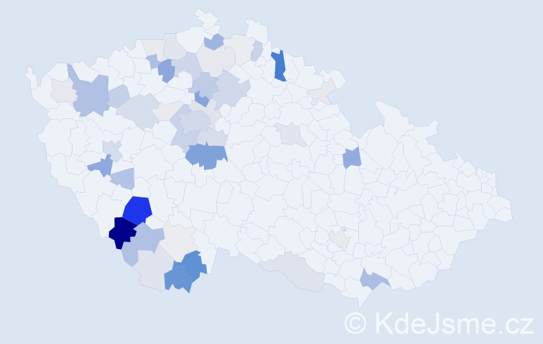 Příjmení: 'Frk', počet výskytů 174 v celé ČR