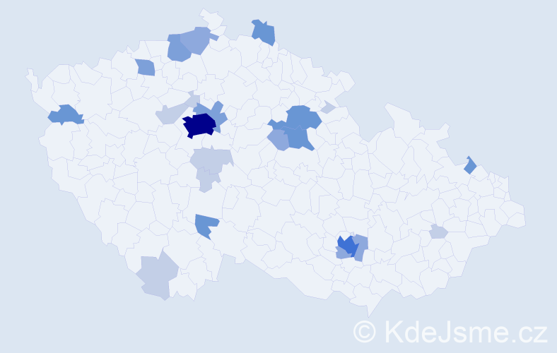 Příjmení: 'Laburdová', počet výskytů 63 v celé ČR