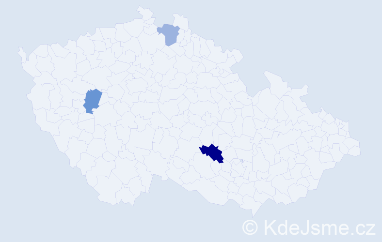 Příjmení: 'Lozinska', počet výskytů 4 v celé ČR