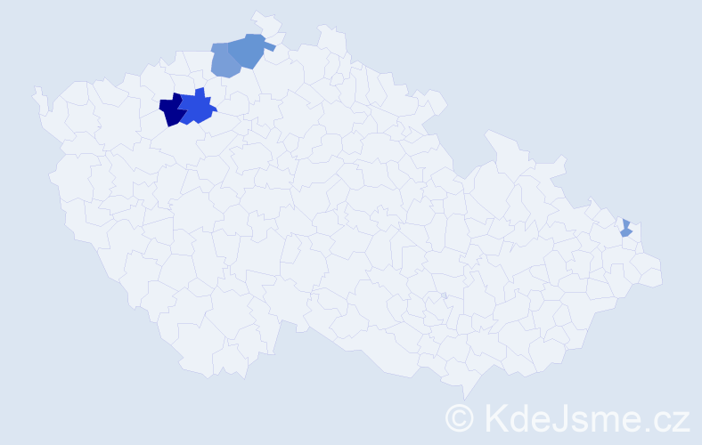 Příjmení: 'Budvesel', počet výskytů 9 v celé ČR