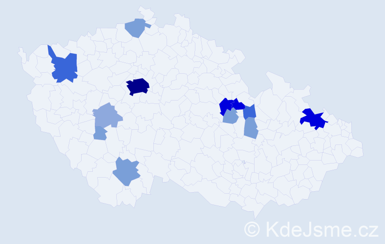 Příjmení: 'Krummer', počet výskytů 44 v celé ČR
