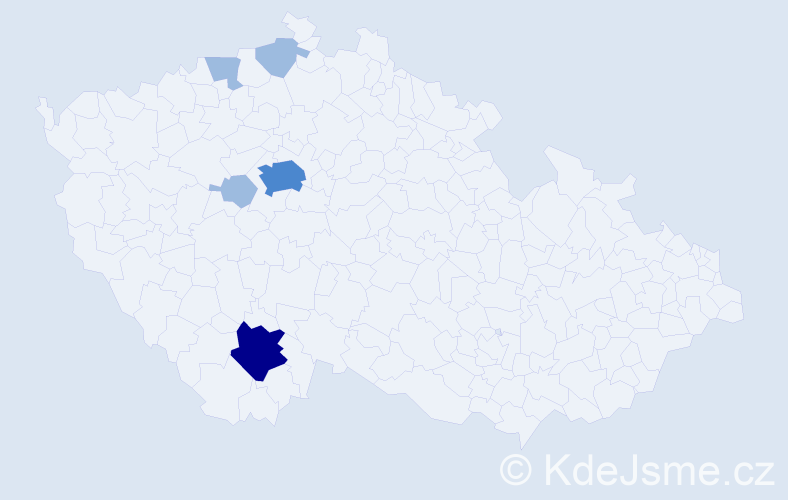 Příjmení: 'Kolodzej', počet výskytů 9 v celé ČR