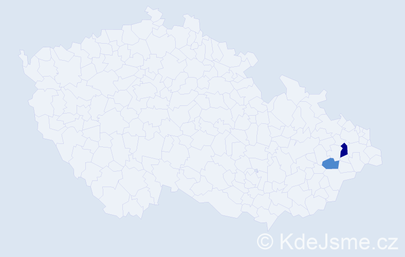 Příjmení: 'Vrbancová', počet výskytů 3 v celé ČR