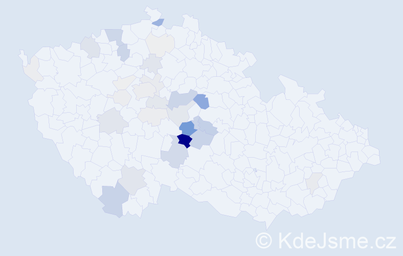 Příjmení: 'Sukdolák', počet výskytů 124 v celé ČR