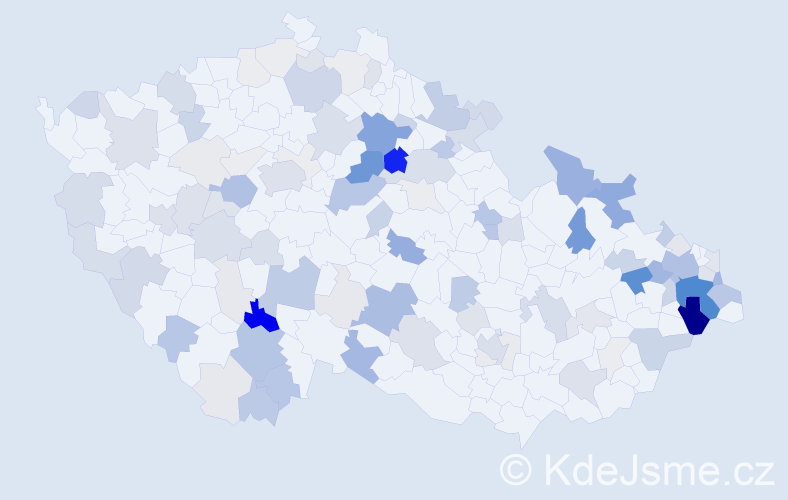 Příjmení: 'Pavlásek', počet výskytů 379 v celé ČR