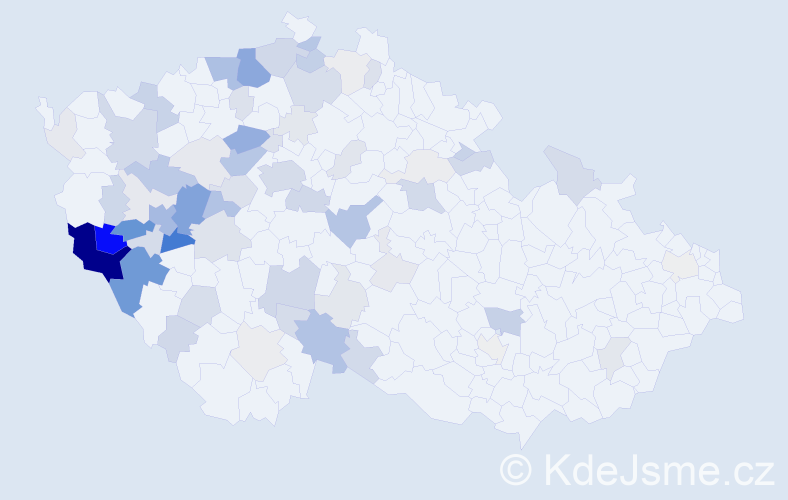 Příjmení: 'Blahníková', počet výskytů 249 v celé ČR