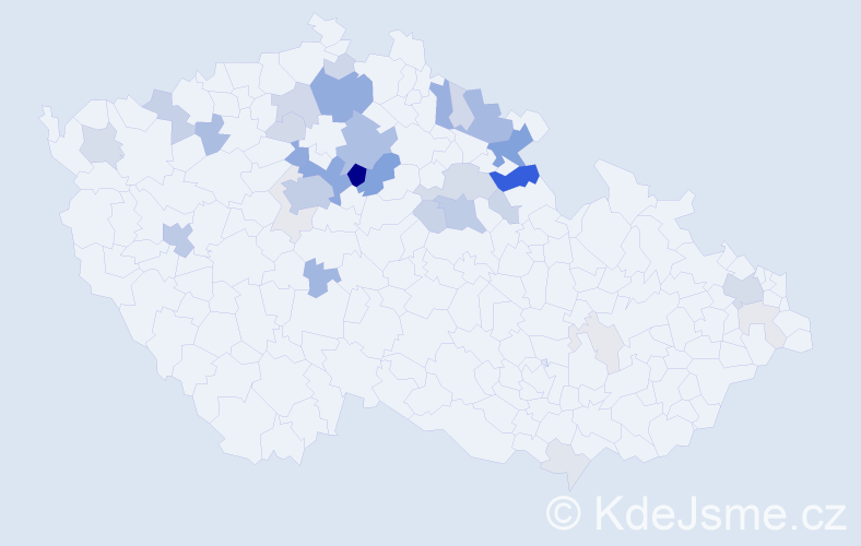 Příjmení: 'Duška', počet výskytů 133 v celé ČR