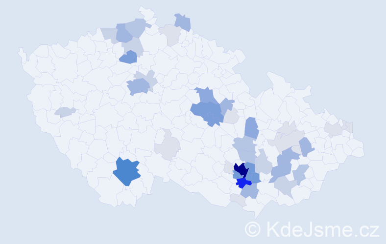 Příjmení: 'Hrouzek', počet výskytů 169 v celé ČR