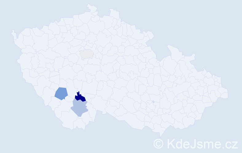 Příjmení: 'Christelbauer', počet výskytů 7 v celé ČR