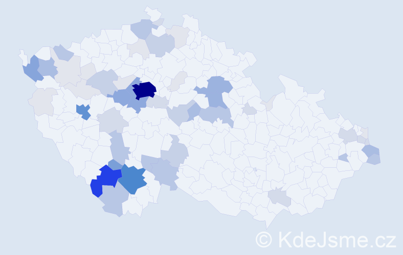 Příjmení: 'Hazuka', počet výskytů 222 v celé ČR