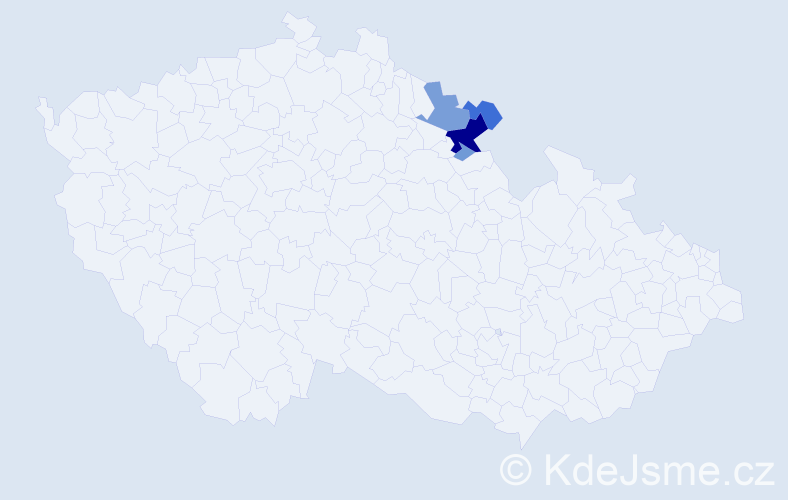 Příjmení: 'Gyurács', počet výskytů 20 v celé ČR