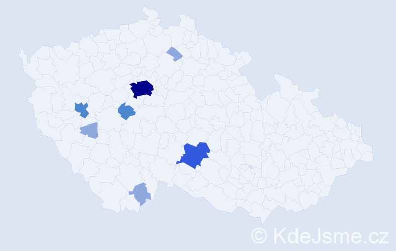 Příjmení: 'Batyala', počet výskytů 15 v celé ČR