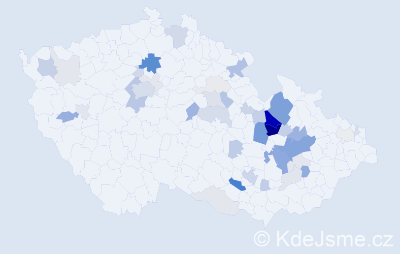 Příjmení: 'Weinlich', počet výskytů 142 v celé ČR