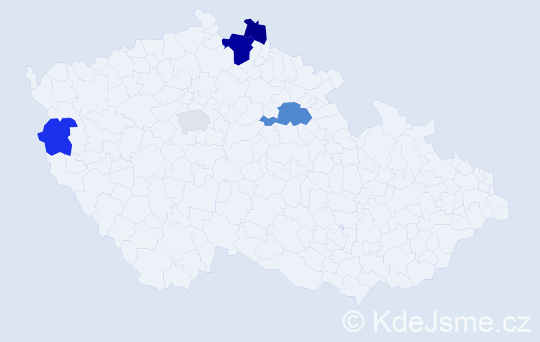 Příjmení: 'Ciorba', počet výskytů 9 v celé ČR