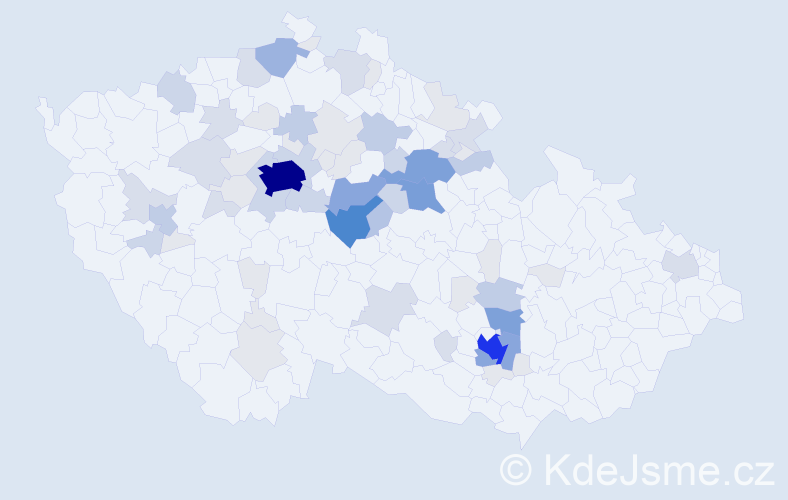 Příjmení: 'Černohlávková', počet výskytů 236 v celé ČR