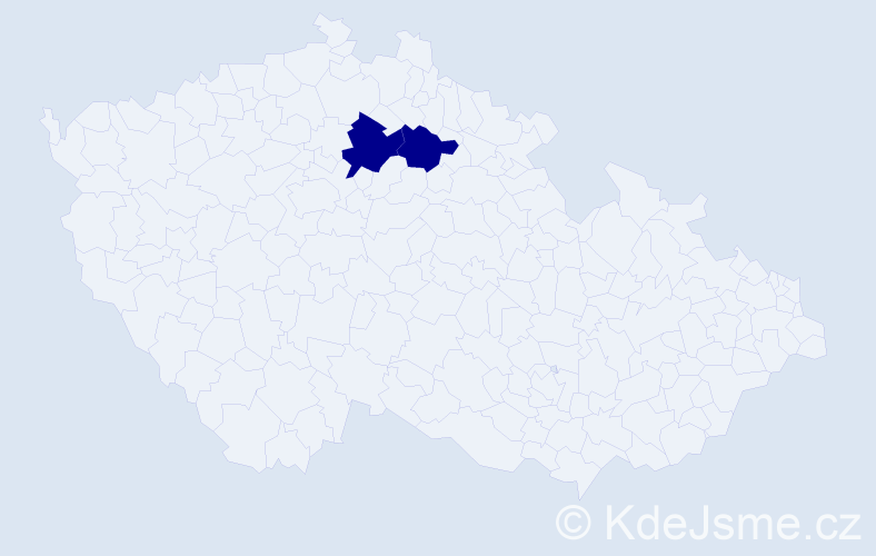 Příjmení: 'Červoňáková', počet výskytů 4 v celé ČR