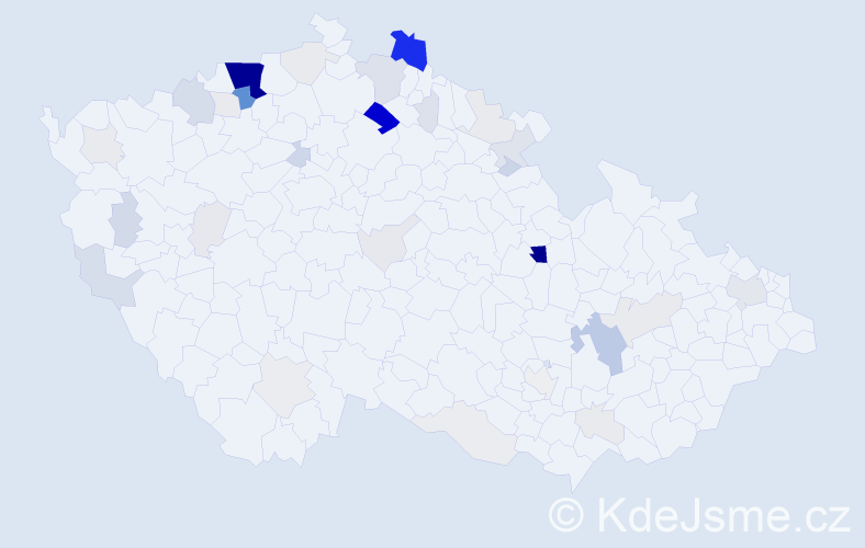 Příjmení: 'Kima', počet výskytů 176 v celé ČR