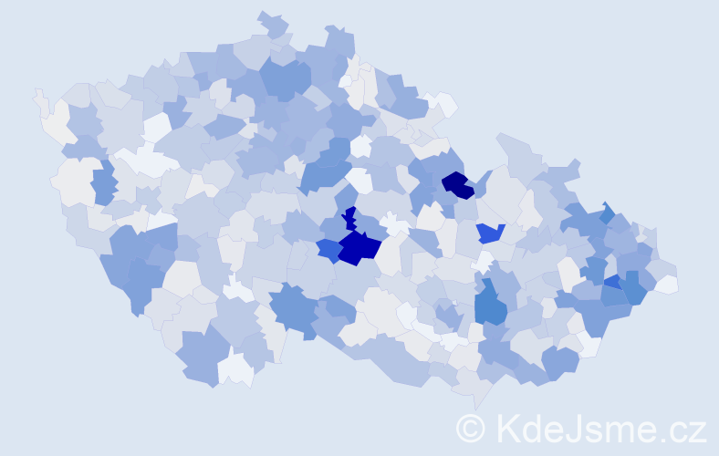 Příjmení: 'Adamec', počet výskytů 3191 v celé ČR