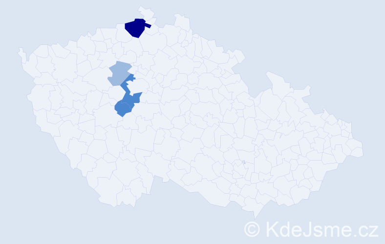 Příjmení: 'Dupa', počet výskytů 10 v celé ČR
