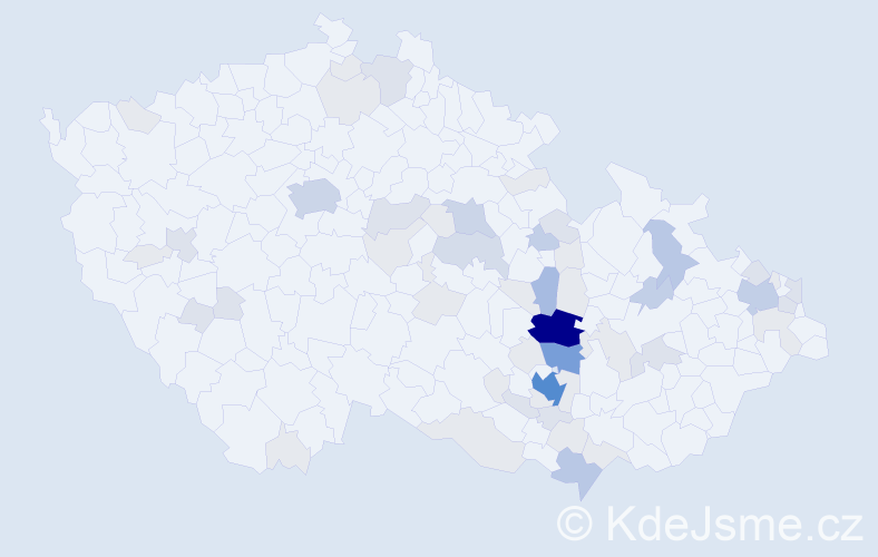 Příjmení: 'Fadrná', počet výskytů 186 v celé ČR