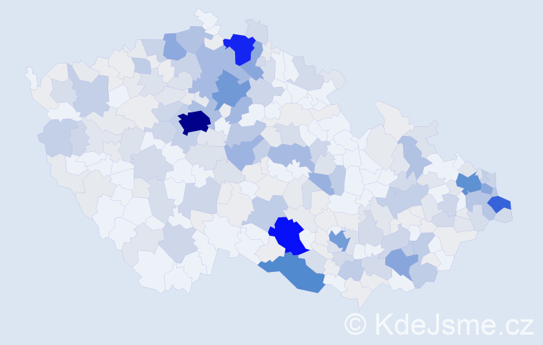 Příjmení: 'Bobek', počet výskytů 1201 v celé ČR