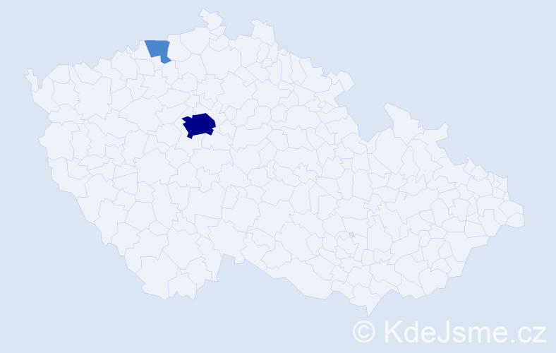 Příjmení: 'Karnoub', počet výskytů 6 v celé ČR