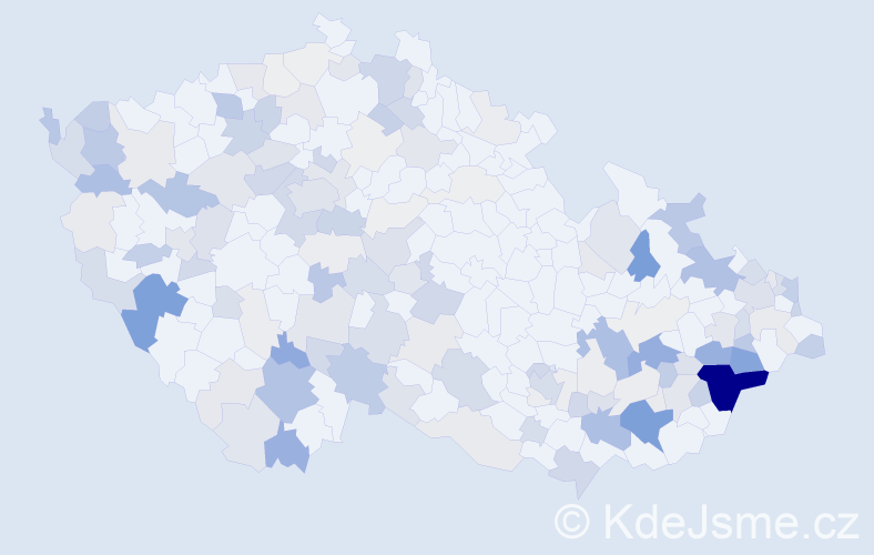 Příjmení: 'Hromadová', počet výskytů 579 v celé ČR