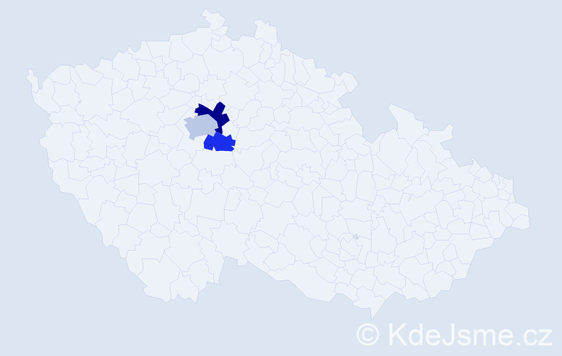 Příjmení: 'Kryhutová', počet výskytů 5 v celé ČR