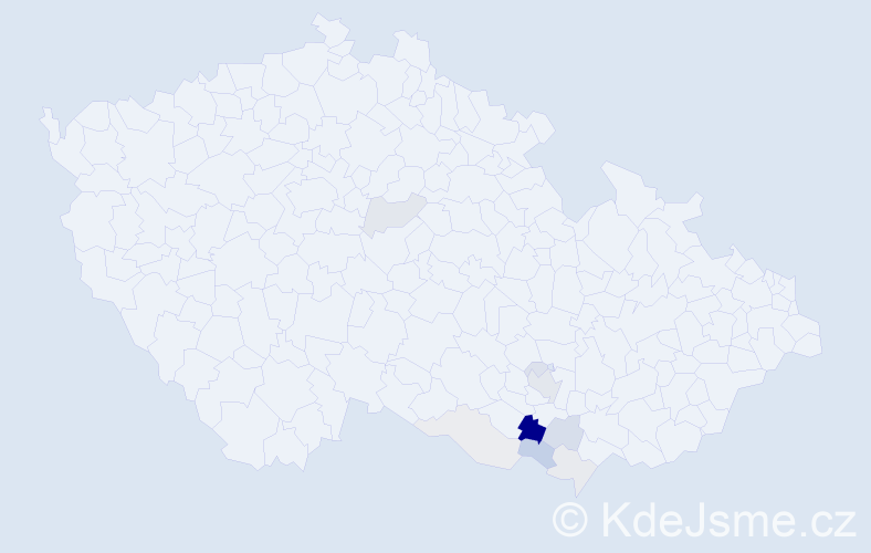 Příjmení: 'Rujzl', počet výskytů 30 v celé ČR