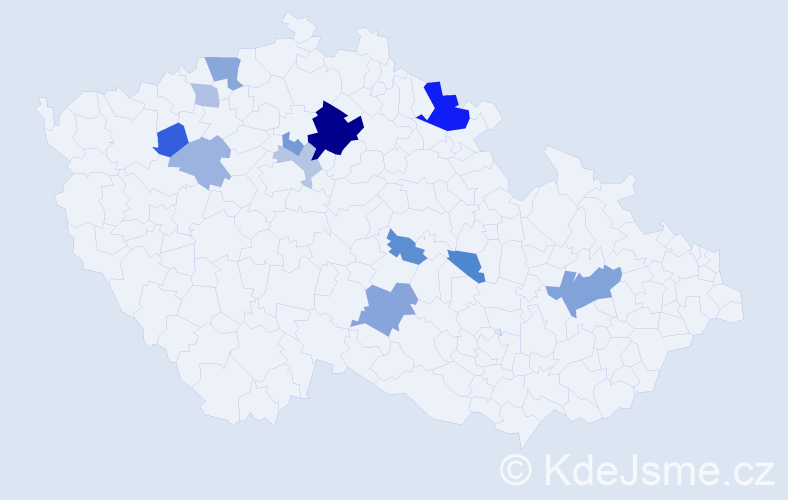 Příjmení: 'Daliborová', počet výskytů 28 v celé ČR