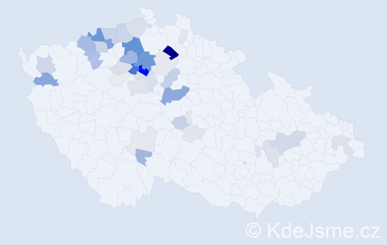 Příjmení: 'Prejzová', počet výskytů 136 v celé ČR