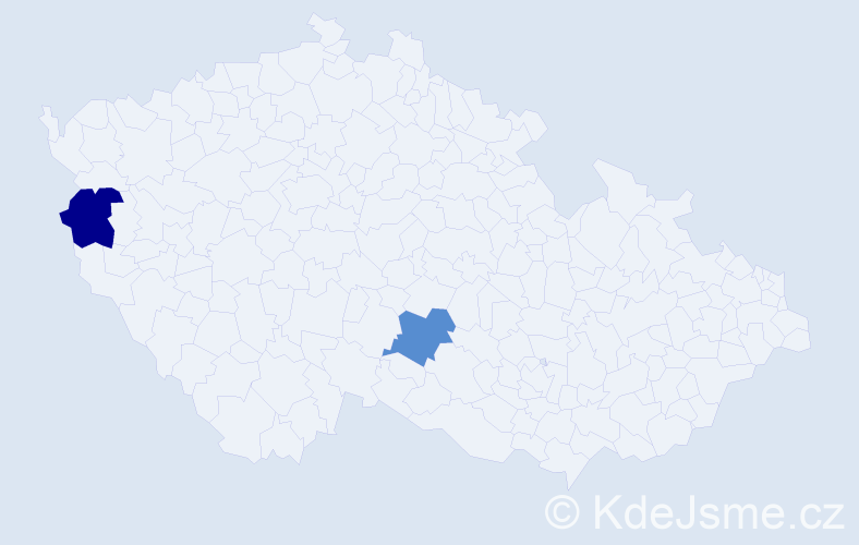 Příjmení: 'Kremín', počet výskytů 6 v celé ČR
