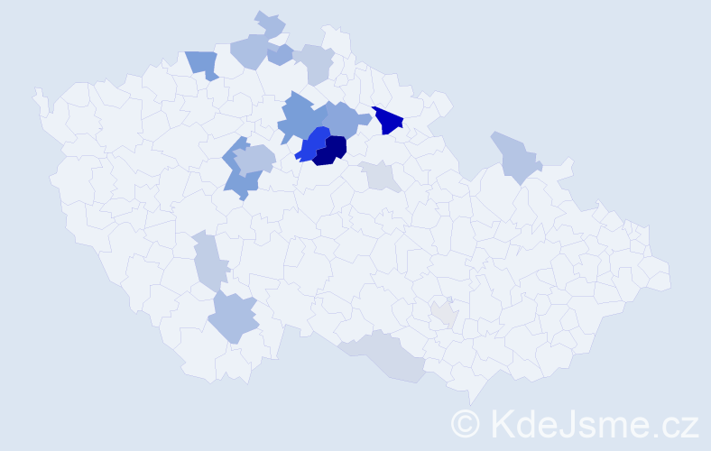 Příjmení: 'Šmelhaus', počet výskytů 63 v celé ČR
