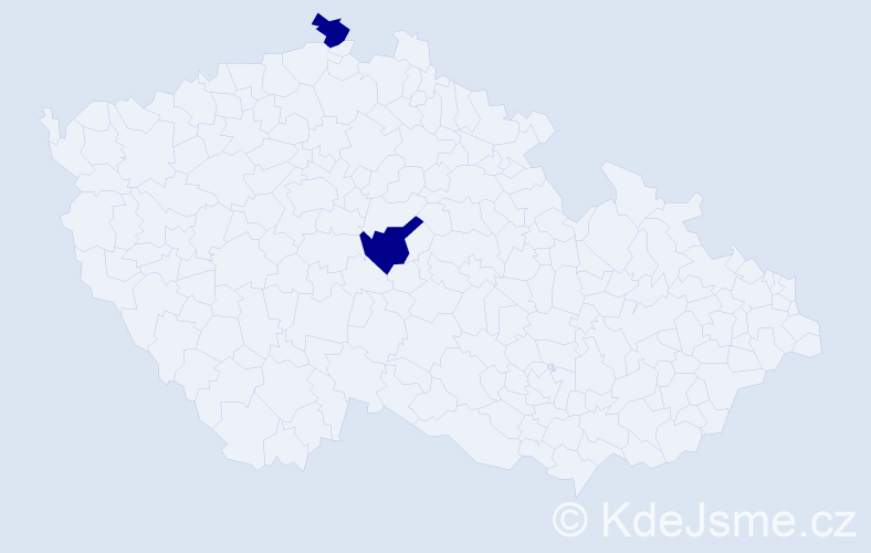 Příjmení: 'Krajner', počet výskytů 6 v celé ČR