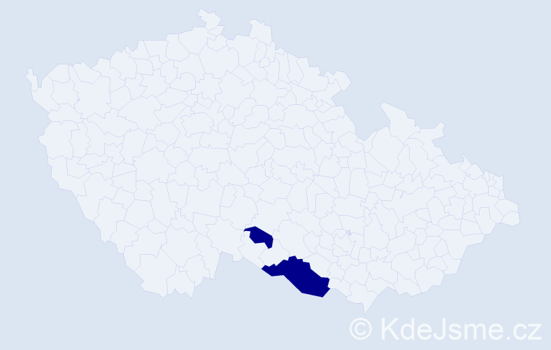 Příjmení: 'Calin', počet výskytů 2 v celé ČR