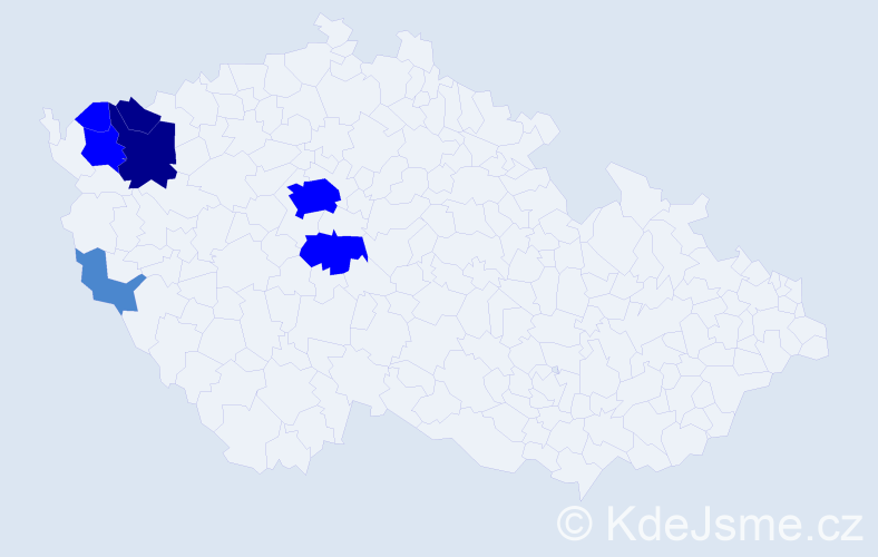 Příjmení: 'Tusjak', počet výskytů 15 v celé ČR